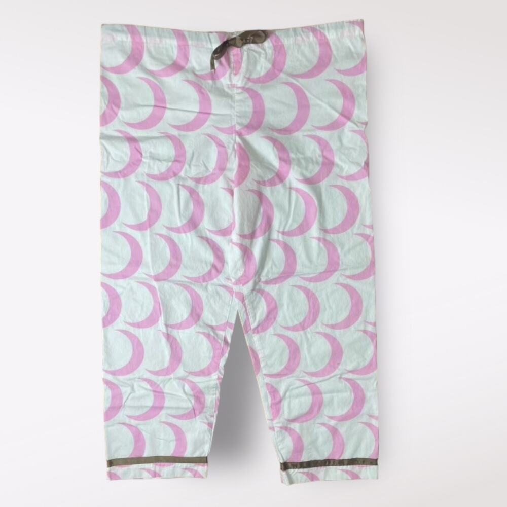 Women's Pink Crescent Print Pajama Pants